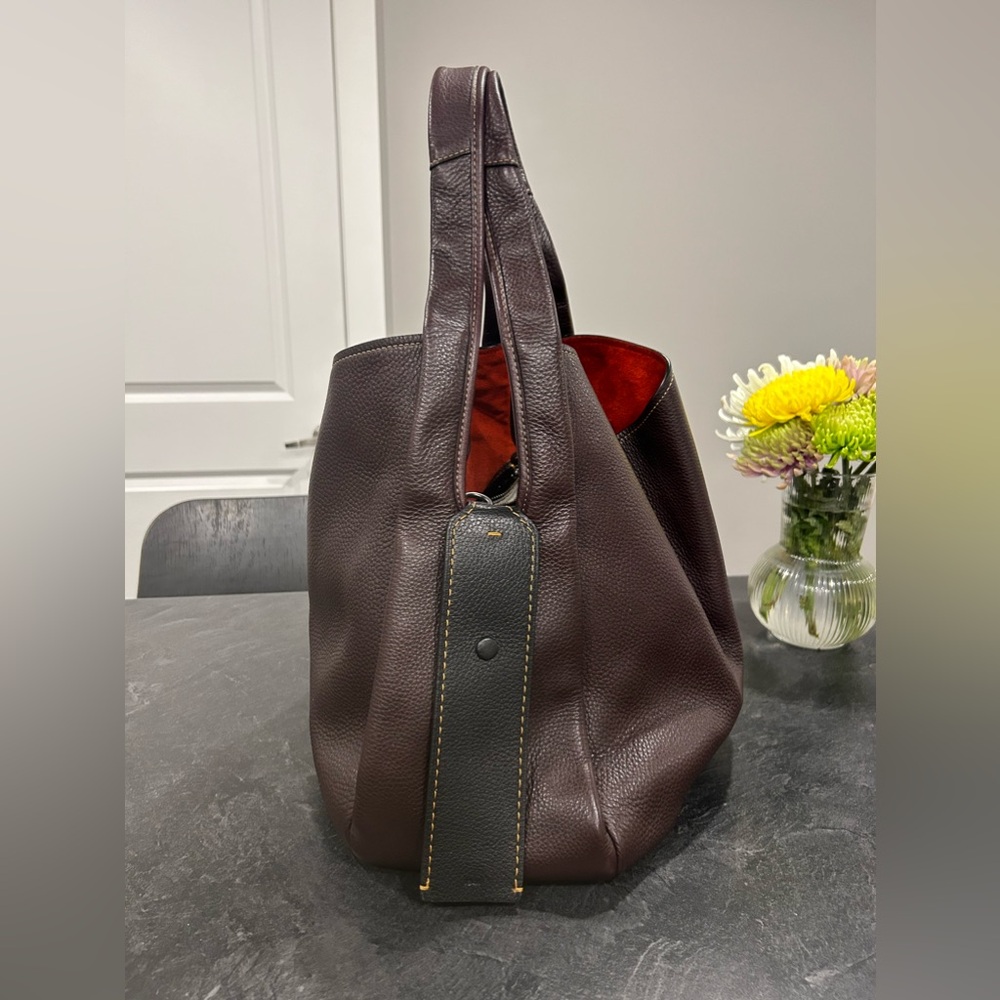 Coach Pebbled Leather Hobo Bag in Deep Plum - Picture 4 of 12
